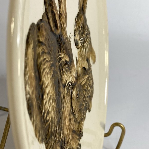 Goebel 1975 Mother Series Plate Signed Hand Painted Relief Bunny Rabbit Hummel - Picture 12 of 16